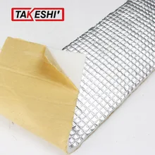 Car Styling 200*100cm Heat Killer Sound Insulation Noise Deadener Self-adhesive Muffler Shield Mat Aluminum Foil Doors/Roof
