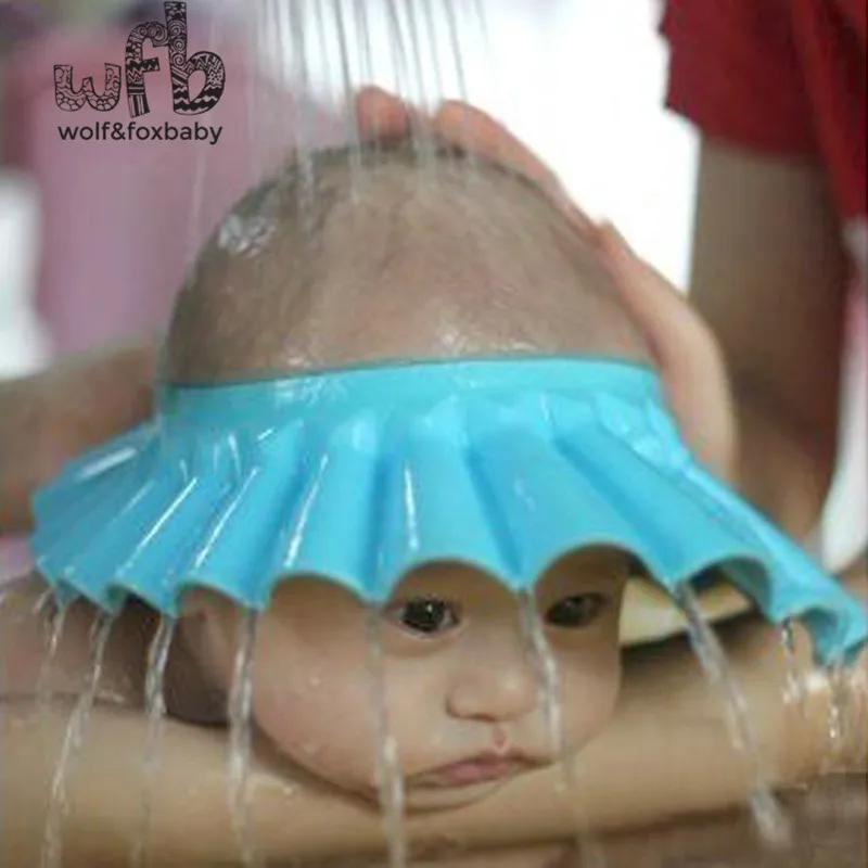 Retail Adjustable Shower caps protect Shampoo for baby health Bathing bath waterproof kid children Wash Hair Shield Hat Retail Adjustable Shower caps protect Shampoo for baby health Bathing bath waterproof kid children Wash Hair Shield Hat