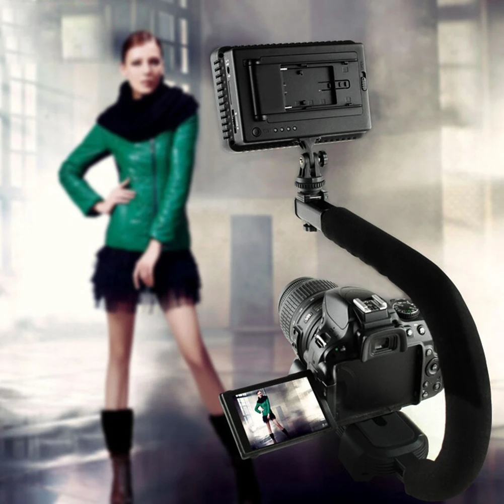PULUZ U Grip тройной башмак крепление для видео экшн стабилизации ручка Rig iPhone 8 X Gopro