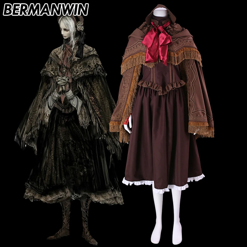 BERMANWIN, высокое качество, кукла бладборн, косплей, костюм, Bloodborne, Хэллоуин, косплей, костюм для взрослых женщин