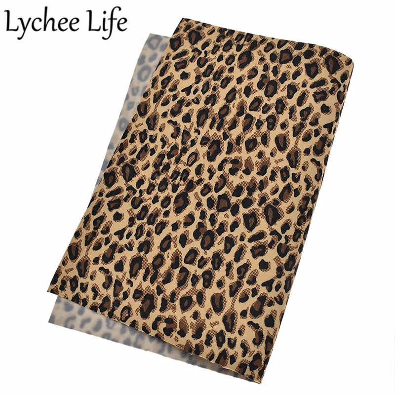 Lychee Life цветная кожаная ткань с леопардовым принтом 29x21 см ПВХ сделай сам швейная