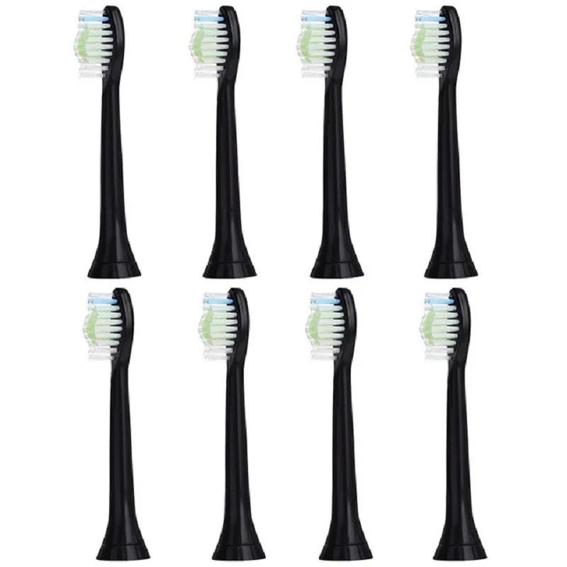 8 шт./2 шт Замена Головки для зубных щёток для Philips Sonicare diamondclean hydroclean черный HX6064 Электрическая зубная Кисточки головок