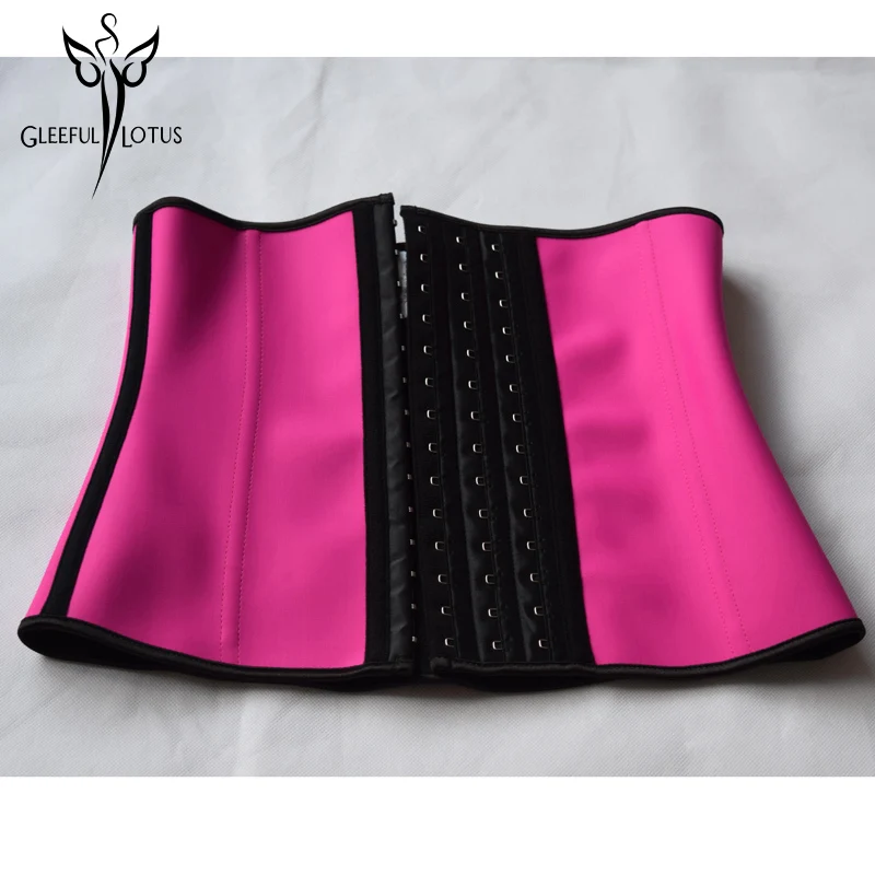 

Latex women waist cincher underbust slimming corsets and bustiers steel bone cinta trainer modelador de cintura corselet korset