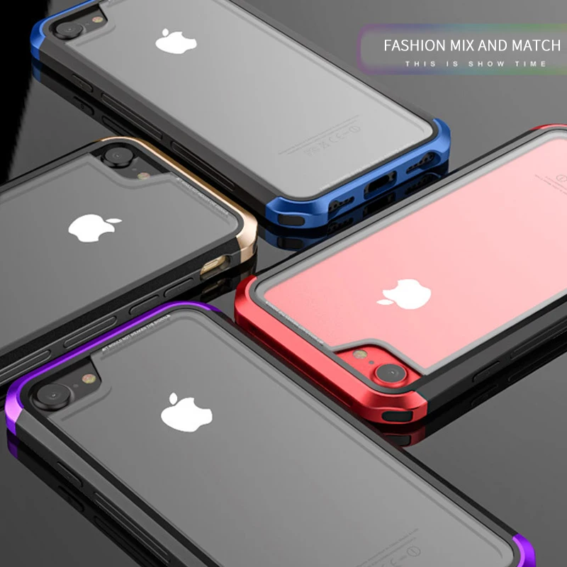 Из металла алюминий рамки бампер чехол для iPhone X 7 8 плюс 6s противоударный