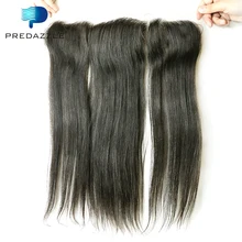 Natural 130% density 7A Ear To Ear 13×2 Lace Frontal With Bundles Brazilian Virgin Hair With Closure Brazilian Straight Hair