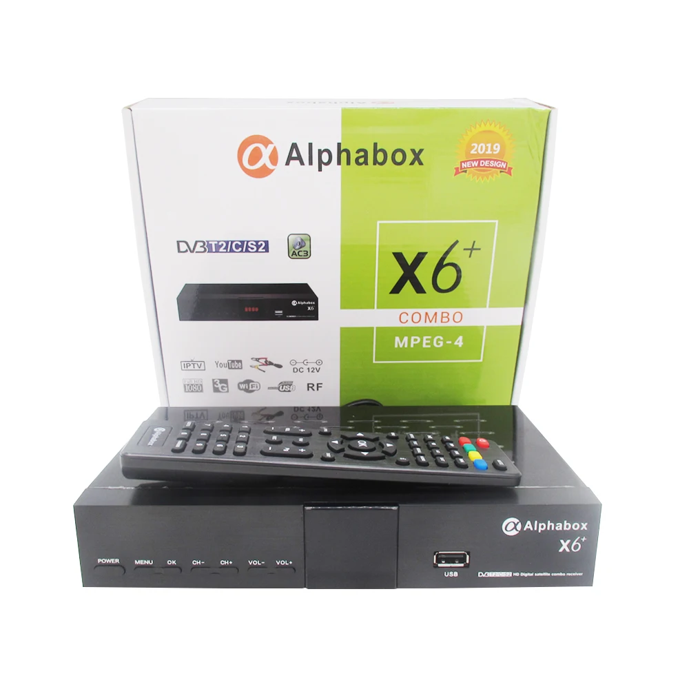 Alphabox X6+ комбинированный DVB-S2/T2/C спутниковый ТВ приемник Поддержка Cccam Newcamd Mgcamd Powervu Ключ ТВ Тернер USB Wifi alphabox x6