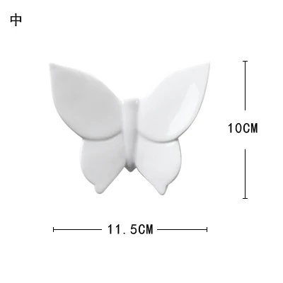 Креативные керамические настенные украшения в виде бабочки, скандинавские украшения для дома, украшение для комнаты - Цвет: 2