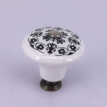 

8PCS Furniture Handles Hand Painted Cabinet Knobs and Handles Ceramic Door Knob Cupboard Drawer Kitchen Pull Handle Home Decor