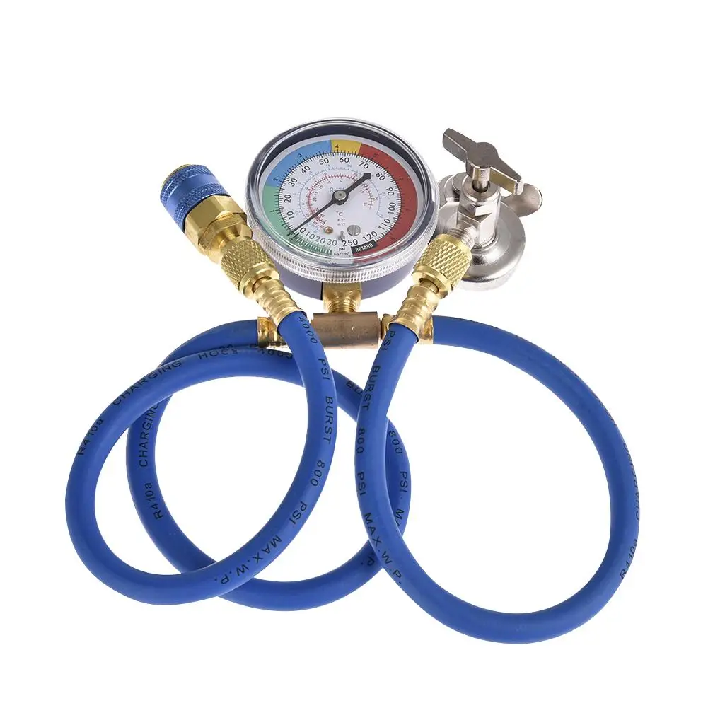 Bottle Opener Air Conditioner Fluoride Tube With Quick Release Refrigerant Connector Cold Pressure Gauge Car Conditioning Repair