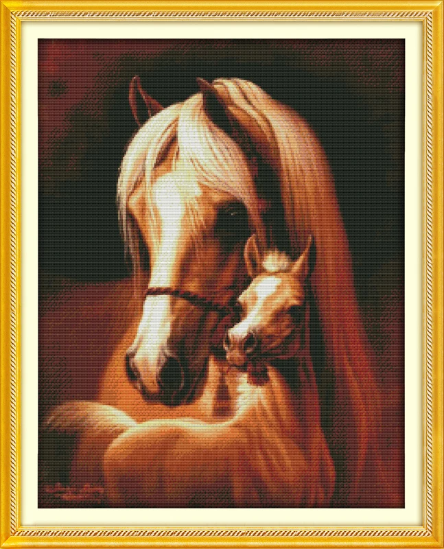 

Deep love of the horse counted printed on fabric DMC 14CT 11CT Cross Stitch kitsembroidery needlework Sets Home Decor