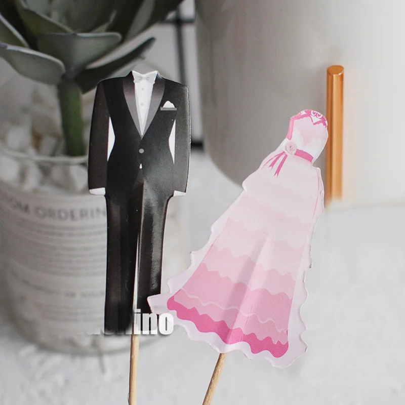 13 240 шт свадьбы невеста жених с изображением сердечка и розы цветы слон Зебра украшение для кекса поставки рождения Свадебная вечеринка украшения - Цвет: 13