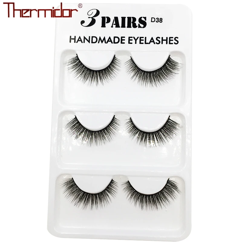 

Thermidor 3D 3pcs Synthetic Eyelashes Long Natural Thick Handmade Fake Eyelash Fashionable lash Comfortable to Wear and Reusable