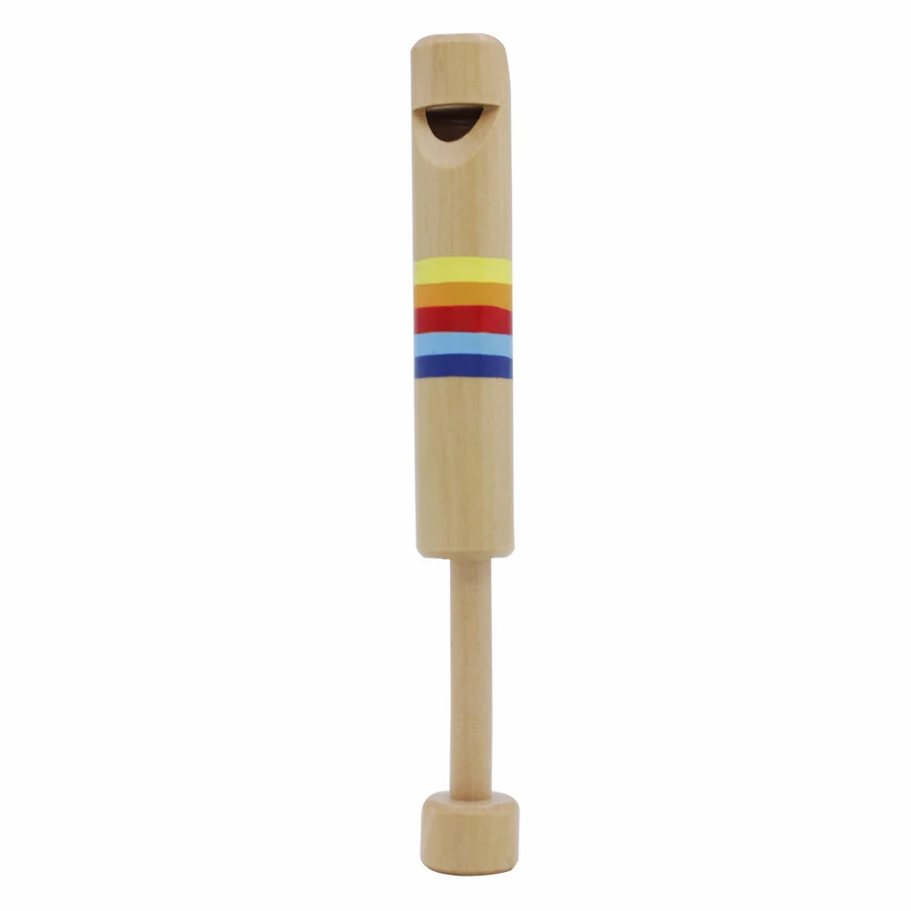 Деревянная Флейта свисток нажимает и тянет игрушки, музыкальный инструмент игрушки подарок для детей Музыкальные инструменты деревянные игрушки