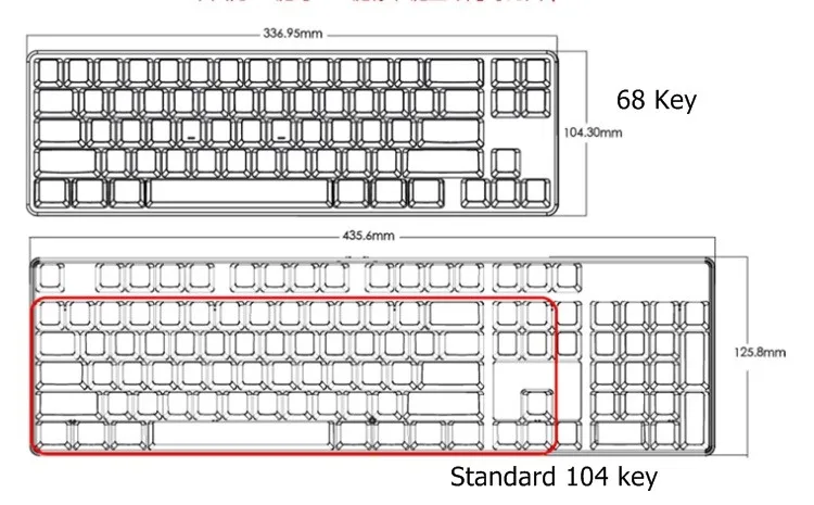 Magicforce Smart 68 клавиш USB Проводная с подсветкой Antighosting Механическая игровая клавиатура KAILH/GATERON переключатели