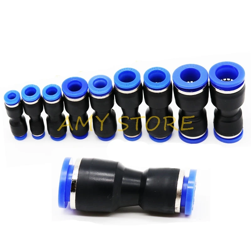 5Pcs Pg4-6 4-8 6-8 6-10 8-10 8-12 10- 12 Millimetri Tubo Aria Tubo Diritto Dell'Unione Riduttore Di Montaggio Pneumatico Push-To-Connect