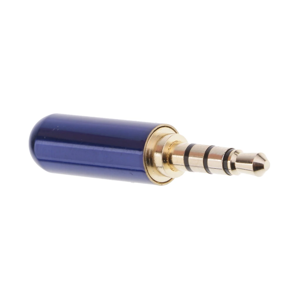 4 Pole 3.5mm Male Repair headphone Jack Audio Soldering Headset Connector DIY Metal Plated Solder Wire Connector
