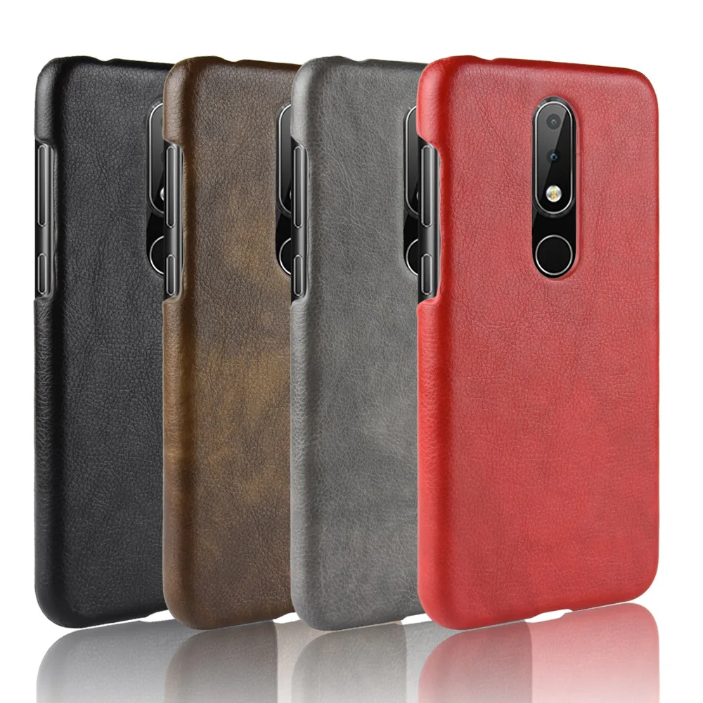 Личи шаблон мобильный чехол для телефона nokiax6 uxury искусственная кожа жесткий