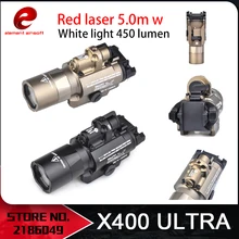 Элемент X400 Свет Ультра Высокой Выходной СВЕТОДИОД Пистолет M4 Винтовка Фонарик Лазерный Combo 20мм Пикатинни Гора EX 367