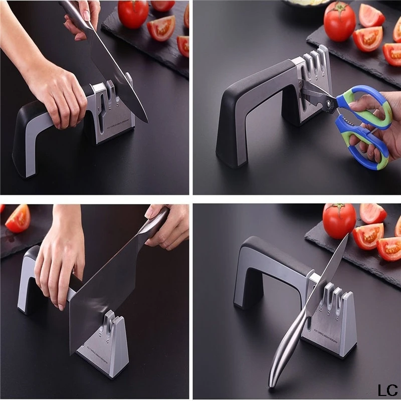 (4 отверстия) Многофункциональная точилка для ножей Алмазная Вольфрамовая сталь