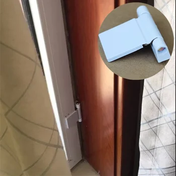 

White plastic steel folding glass door hinge buffer Flat windows shutters hinge for Furniture Hardware Accessories