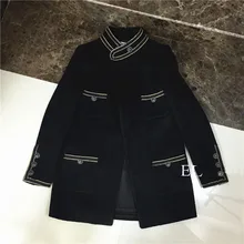 Восхитительное зимнее женское пальто, супер модное женское Шерстяное Пальто, элегантное манто femme hiver, уникальное сплайсированное casaco feminino, abrigos mujer