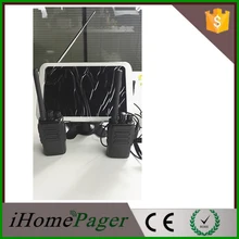 Restaurant calling system paging equipment supplier 20pcs table caller 1 pcs display receiver 10pcs walkie talkie