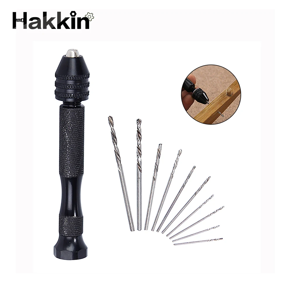 Hakkin Micro Precision Pin Vise 0.3 3.4mm with Keyless Chuck Oxidized