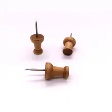 1 шт. деревянные штифты, декоративные палочки для большого пальца, используемые на пробковые доски или карты, упаковка из 60 шт. деревянного цвета