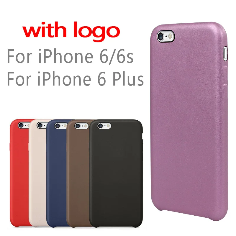 Fashion Official Style Leather Case For iPhone 6 Plus 6s Plus Cover With LOGO Hard Back Capa Phone Case For iphone 6 6s Fundas