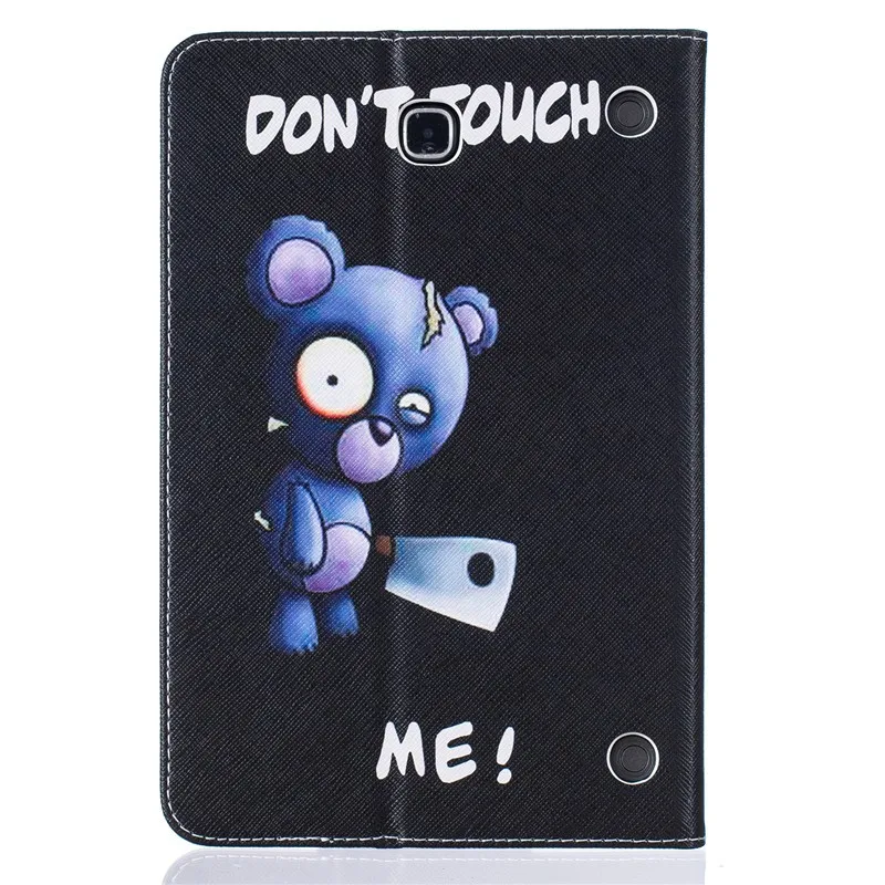 For Samsung Galaxy Tab A 8.0 SM-T355 T350 Case Kids Butterfly Flower Bear Cartoon Wallet  PU Leather Back Silicon Tablet Cover (2)