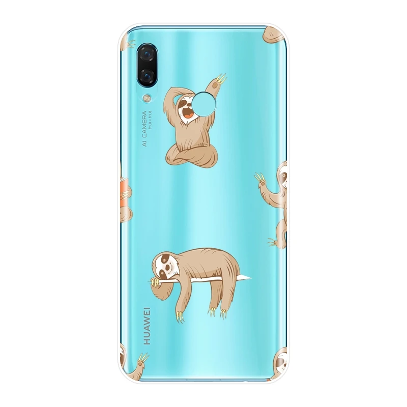 Забавный чехол Kawaii Loth для телефона Huawei Nova 3 3I 3E 2i 2 Lite Plus силиконовая Мягкая задняя