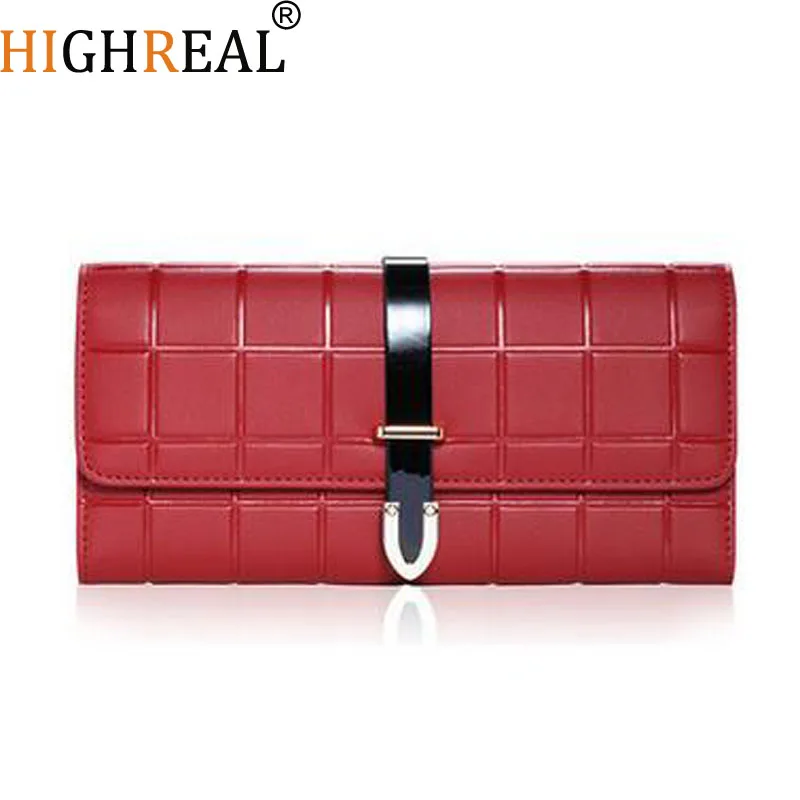 

HIGHREAL New Design Fashion Multifunctional Purse Genuine Leather Wallet Women Long Style Cowhide Purse Wholesale And Retail Bag