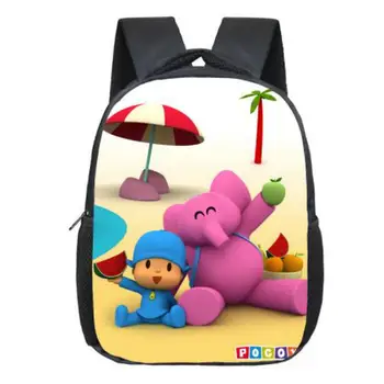 

12 Inch POCOYO Elly Pato Loula Kindergarten Backpack Boys Girls Children School Bags Baby Toddler Bag Kids Best Gift Backpack