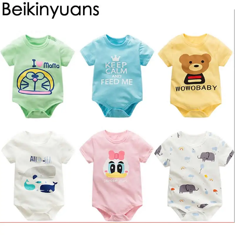 

Baby Clothes Coveralls Boy Dresses Newborn Bodysuit Triangle Joker Male Summer T-Shirts Girl Pack Fart Clothes Boy Bodysuit