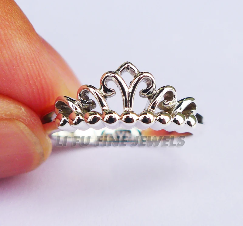 

High Quality Solid Sterling Silver Crown Ring,Princess Ring, Queen Ring