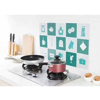 Kitchen Oil Stickers Self adhesive High Temperature Oil Stickers Home Stove Ceramic Tile Wall Stickers Anti oil