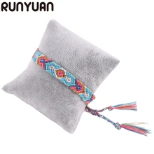 

RUNYUAN 2017 Friendship Hippy Boho Bracelets Wrap Thin Cotton Bracelets Woven Rope String Handmade Bracelets Colorful For Gift