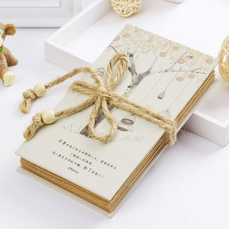 Новая книга рецептов подарок для мамы ручной работы DIY винтажный фотоальбом с веревкой горячая распродажа