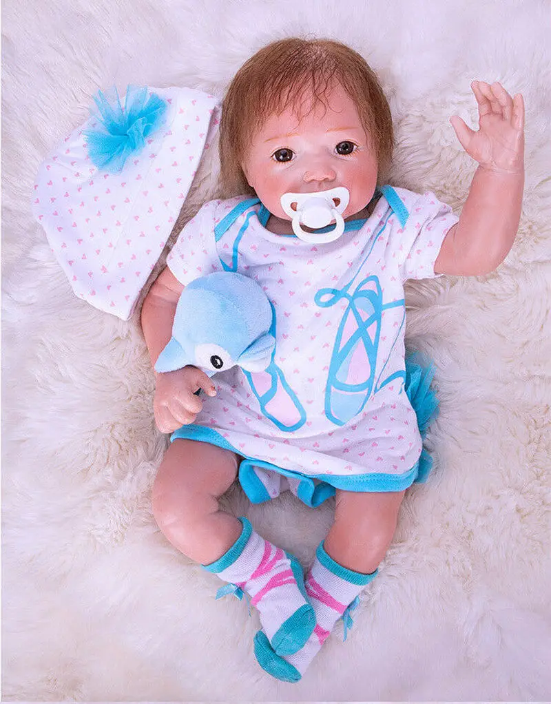 20 ''малыш Reborn Baby Doll реалистичные, из мягкого силикона винил для девочек и мальчиков, для новорожденных, Подарочные игрушки для девочек