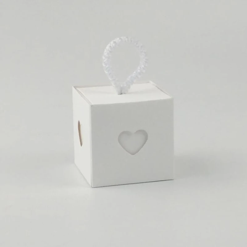 50 шт. Подарочная коробка для конфет, упаковка из крафт-бумаги, подарочные коробки для свадебных церемоний в форме сердца, Подарочная коробка для свадебных тортов, Экологичная крафт-упаковка