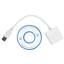 USB 3,0 к VGA 1080 P адаптер Высокое качество USB 3,0 к VGA 1080 P внешняя графическая карта видео конвертер адаптер Кабели newst