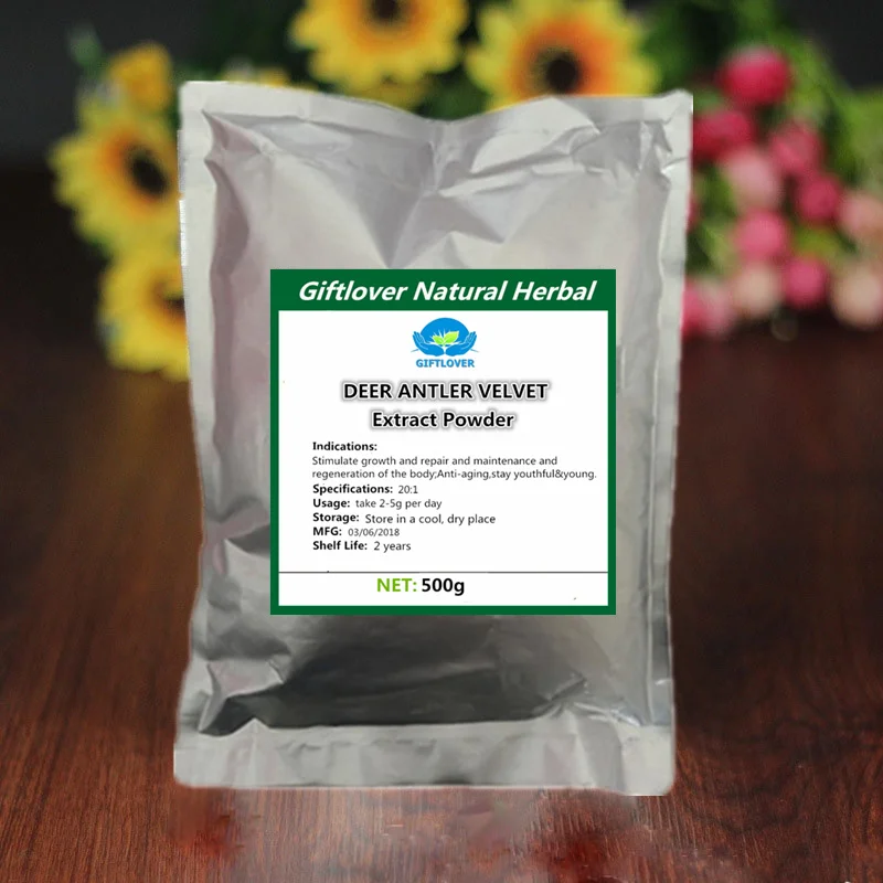 

500g Deer Antler Velvet 20:1 Extract Powder, 100% Pure High Quality Anti-aging,Stay youthful and young,Regeneration of the body