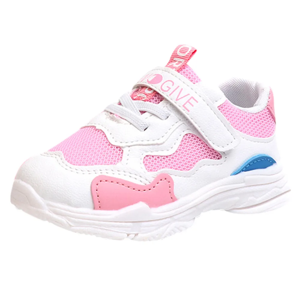 

Toddler Kids Sport Running Baby Shoes Boys Girls Letter Mesh Shoes Sneakers