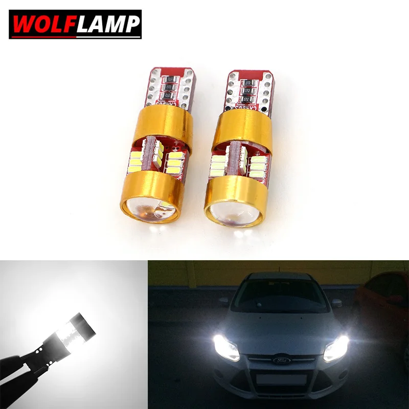 Wolflamp 2pcs T10 Светодиодные лампы Canbus 194 168 W5W светильник для Benz BMW Audi Volvo и Toyota Subaru Nissan Kia