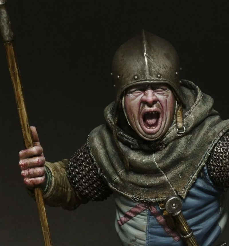 

1/10 Scale Unpainted Resin bust Roaring soldier collection bust