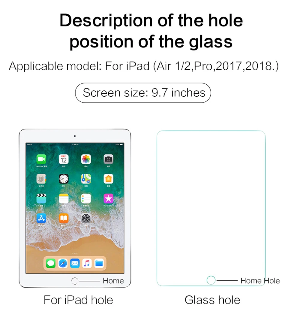 PZOZ закаленное стекло для Apple Новый iPad 9,7 2017 2018 протектор экрана стекло для iPad Air 1 2 Pro 9,7 защитная пленка 9 7