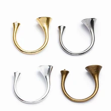 5 шт./лот разомкнутые кольца настройки двойной кабошоны базовые(5 мм, 10 мм) рамка лоток Fit Половина Жемчуг с отверстиями DIY Кольца Аксессуары