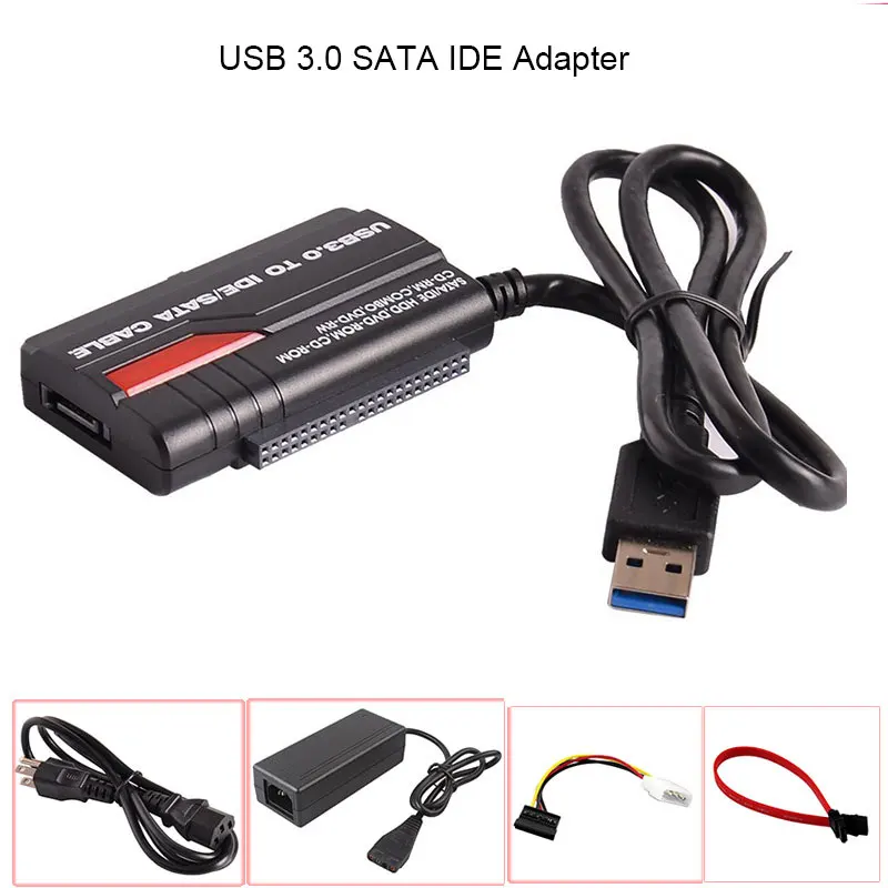 

Leadzoe USB 3.0 SATA IDE HDD converter adapter cable with OTB convert any SATA or IDE 2.5"/3.5" hard drive