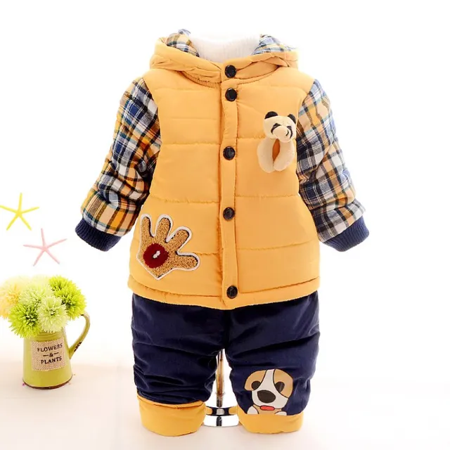 Buy New 2017 Baby boys winter clothing suit set warm