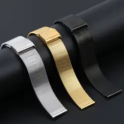 Milanese Loop ремешки 10 мм 12 мм 14 мм 16 мм 18 мм 20 мм 22 мм 24 мм Нержавеющая сталь часы ремешок металлический браслет двойной застежкой